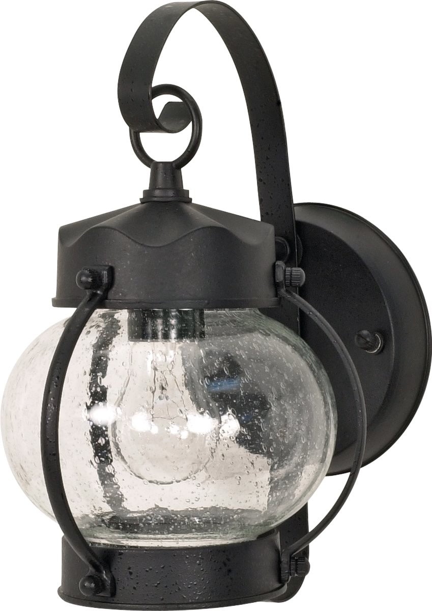 11"H 1-Light Outdoor Textured Black