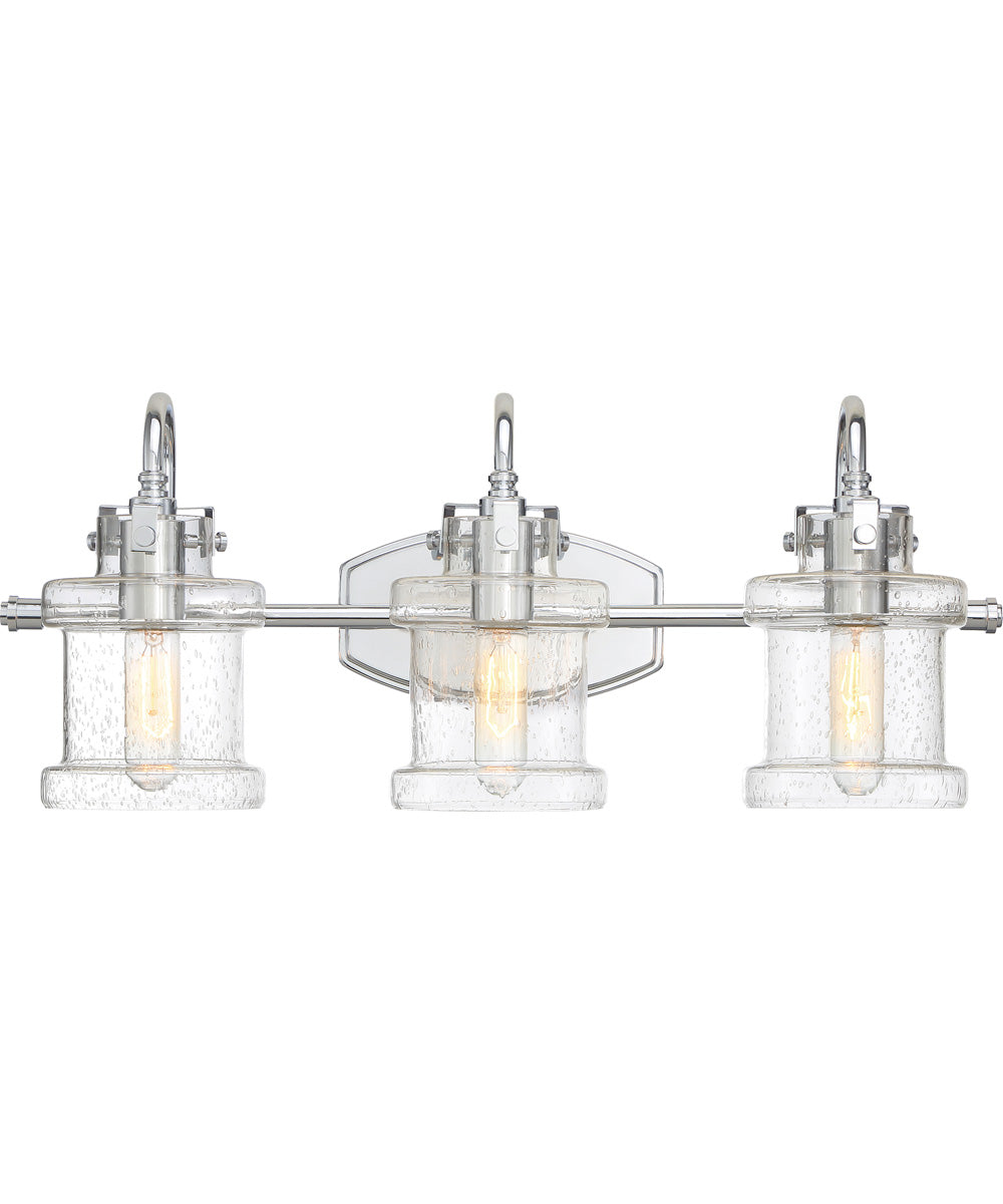 Danbury Large 3-light Bath Light Polished Chrome