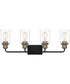 Cox Extra Large 4-light Bath Light Matte Black