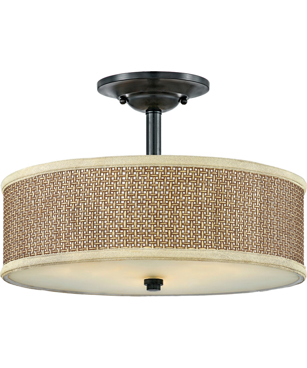 Zen Large 3-light Semi Flush Mount Mystic Black