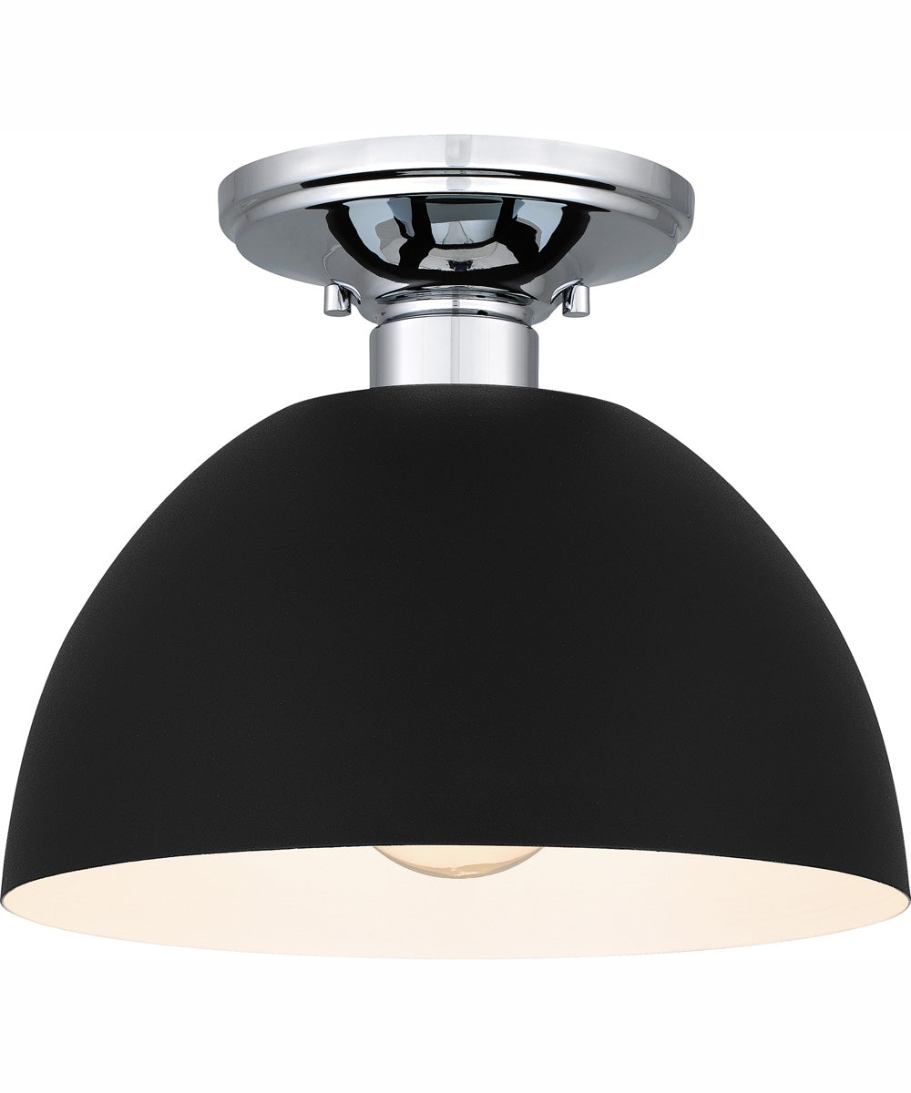 Quoizel Semi-Flush Mount Small 1-light Semi Flush Mount Earth Black