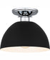 Quoizel Semi-Flush Mount Small 1-light Semi Flush Mount Earth Black