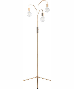 Nilmani 3-Light Floor Lamp Gold