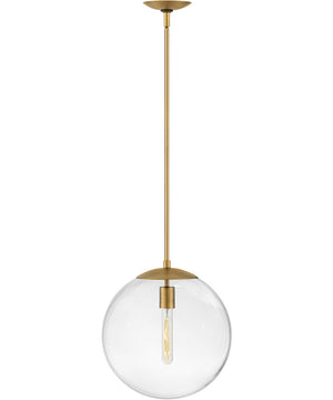 Warby 1-Light Medium Orb Pendant in Heritage Brass