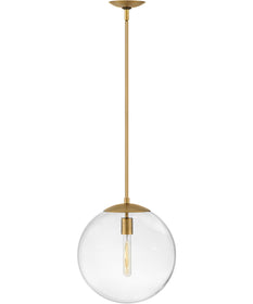 Warby 1-Light Medium Orb Pendant in Heritage Brass