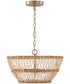 Wren 3-Light Semi-Flush Matte Brass