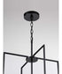 Replay 4-Light Etched White Glass Modern Pendant Light Textured Black