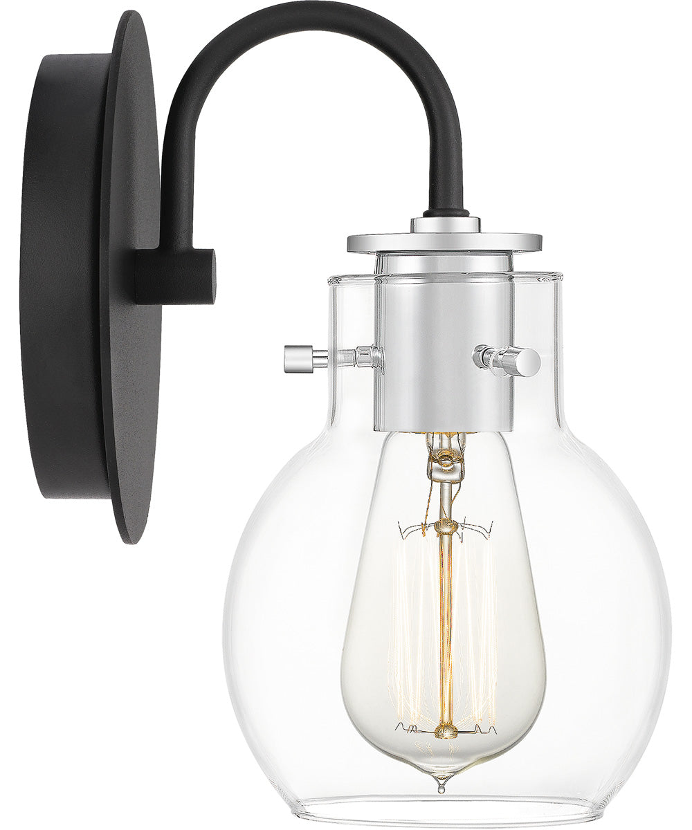 Andrews Small 1-light Wall Sconce Earth Black