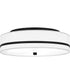 Quoizel Flush Mount Medium 3-light Flush Mount Matte Black