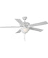AirPro 52" 5-Blade Ceiling fan with Etched Light Kit White