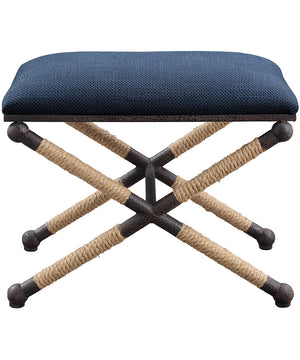 Firth Small Navy Fabric Bench