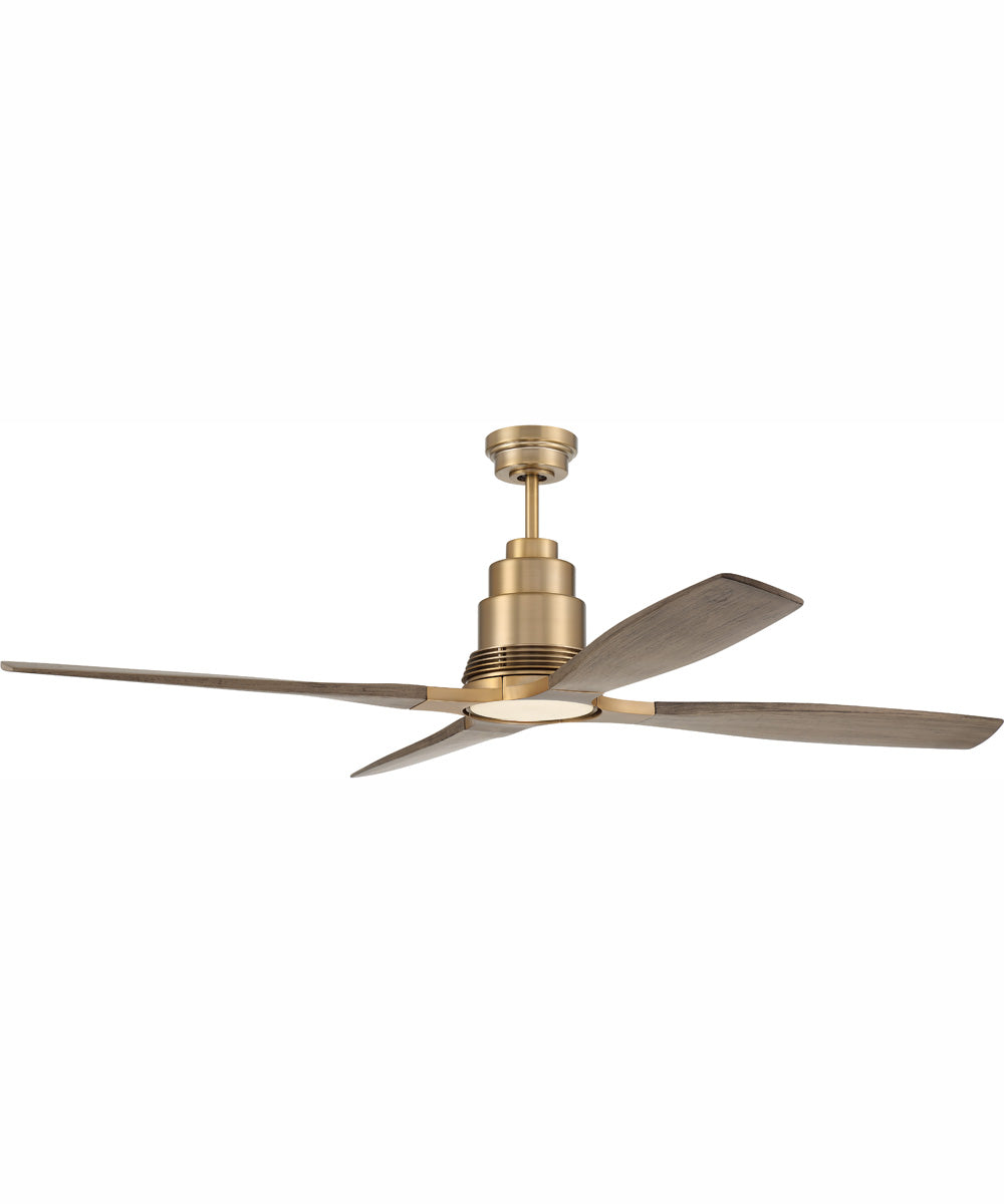 60" Ricasso 1-Light Ceiling Fan Satin Brass
