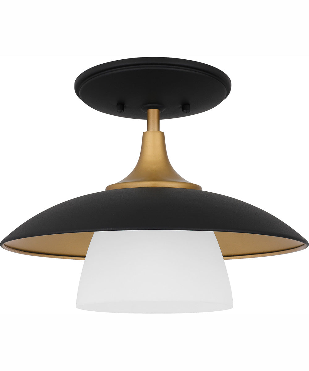 Fayette Small 1-light Semi Flush Mount Earth Black