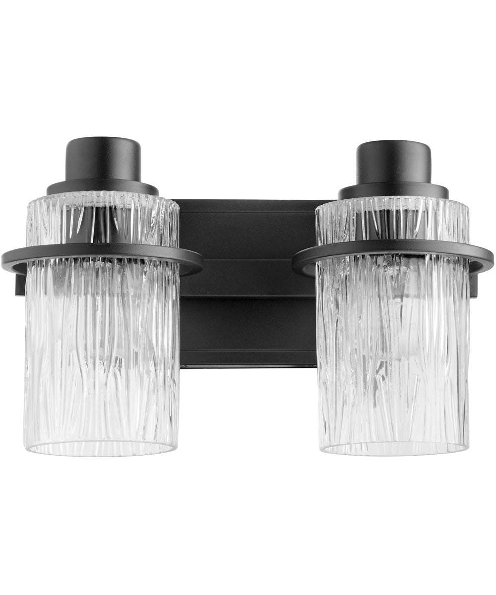 Lazo 2-light Bath Vanity Light Textured Black