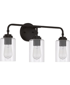 Stowe 3-Light Vanity Flat Black