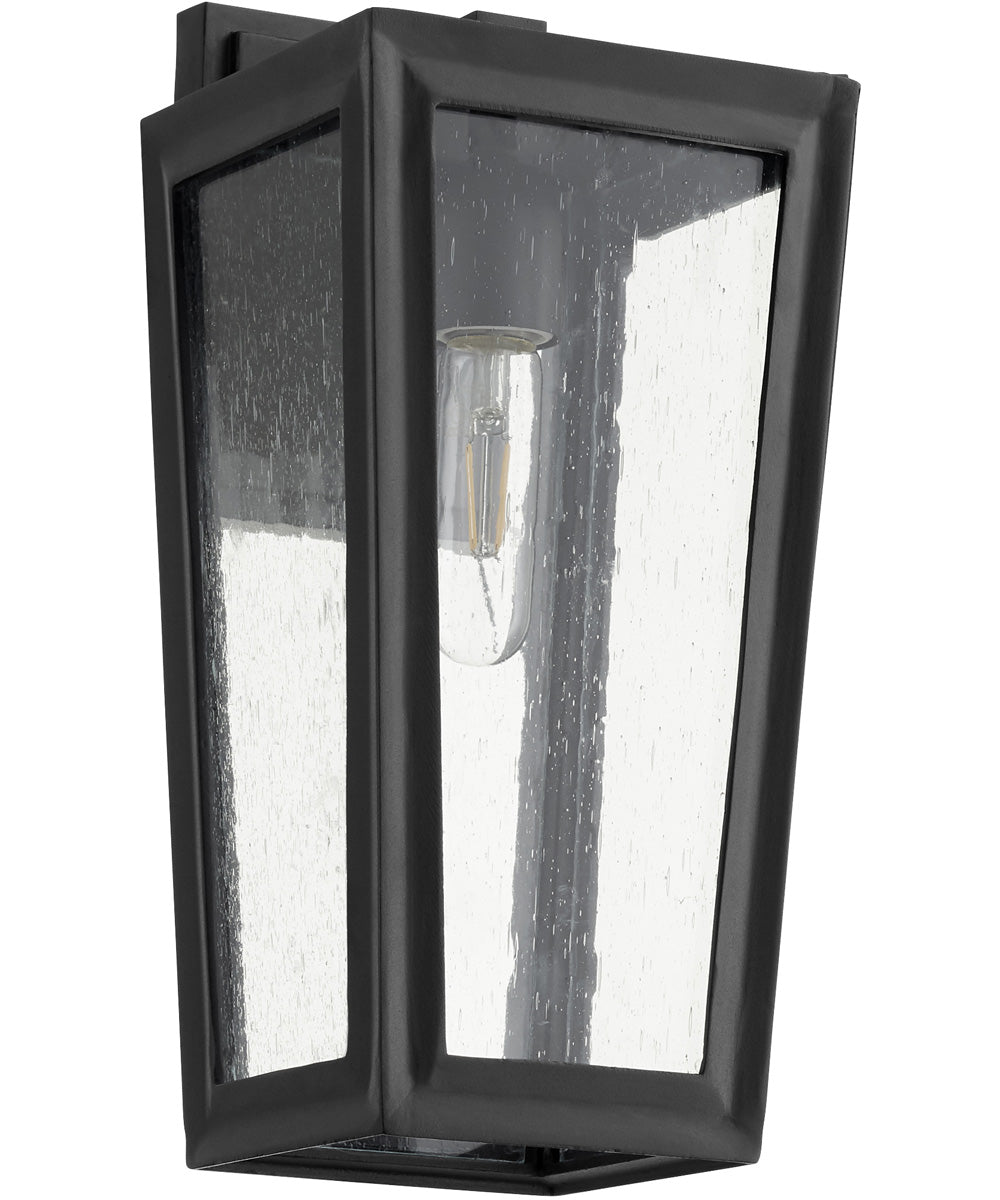 7"W Bravo 1-light Outdoor Wall Mount Light Fixture Noir