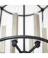 Olympus 6-light Entry Foyer Hall Chandelier Textured Black