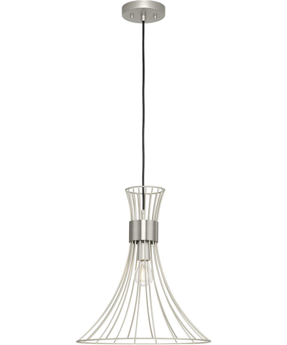Lorin 1-Light Mid-Century Modern Metal Pendant Light Burnished Nickel