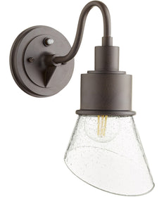 13"W Torrey 1-light Wall Mount Light Fixture Oiled Bronze w/ Clear/Seeded