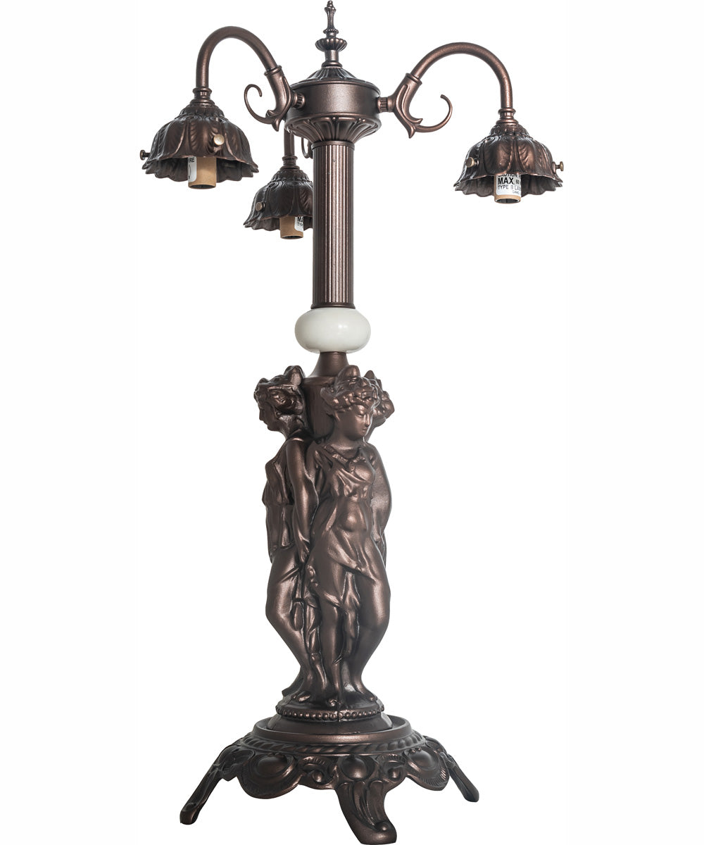 23" High Tiffany Honey Locust 3 Light Table Lamp