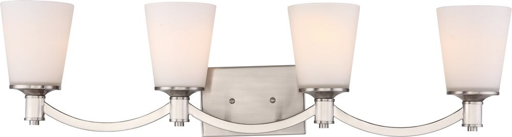 33"W Laguna 4-Light Vanity & Wall Brushed Nickel