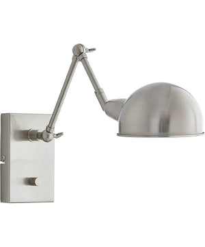 Adesso 12"H Swing Arm LED Wall Lamp Brushed Steel Metal Finish