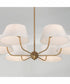 Welsley 6-Light Chandelier Aged Brass