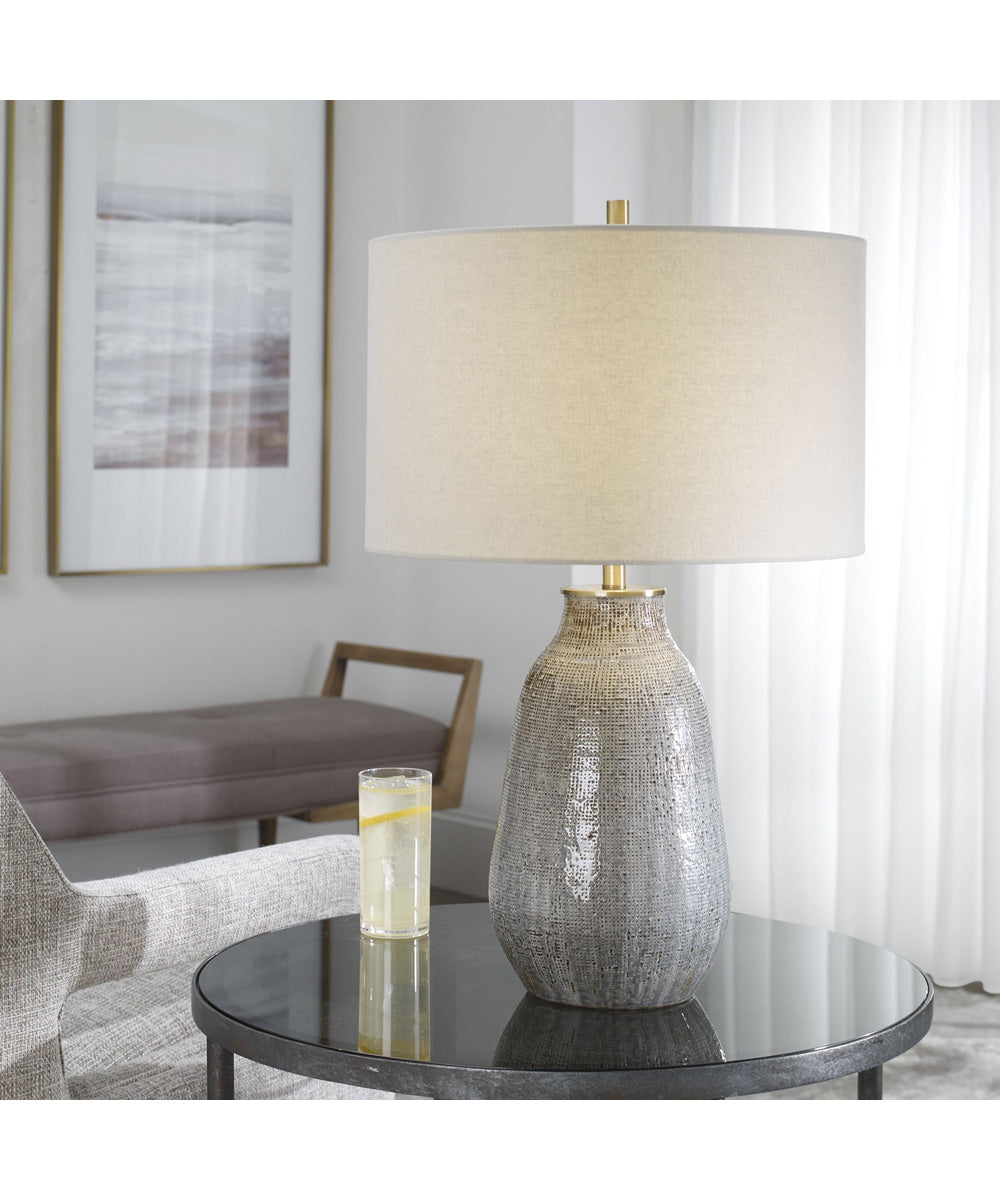 Monacan Gray Textured Table Lamp