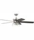 52" Gibson 3-Light Ceiling Fan Polished Nickel