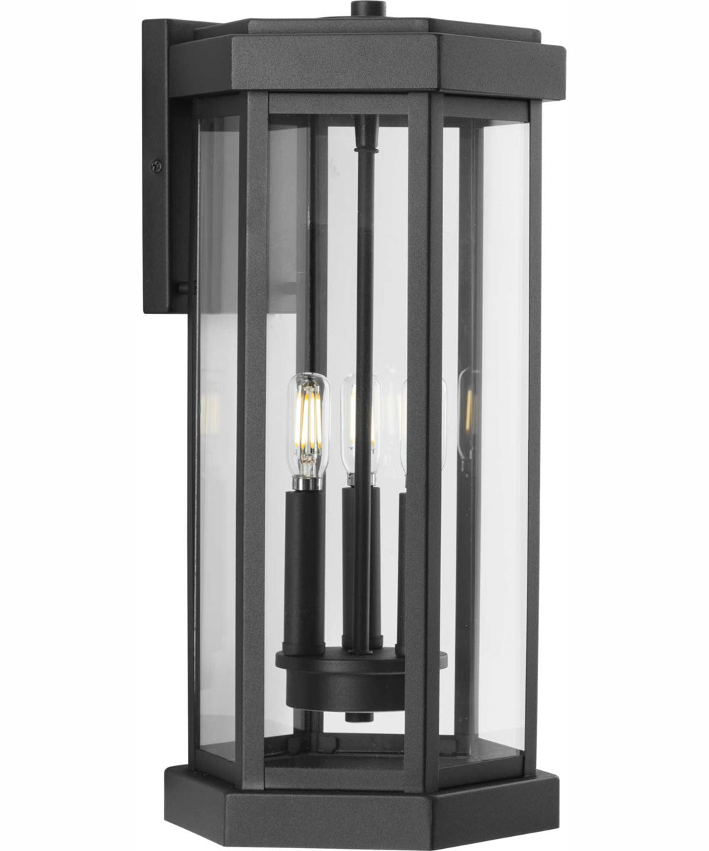 Ramsey Modern Farmhouse Outdoor Large Wall Lantern Textured Black