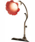 15" High Pink/White Tiffany Pond Lily Accent Lamp