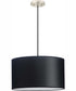 Markor 1-Light Black Parchment Shade Transitional Pendant Brushed Nickel;Matte Black;Vintage Brass