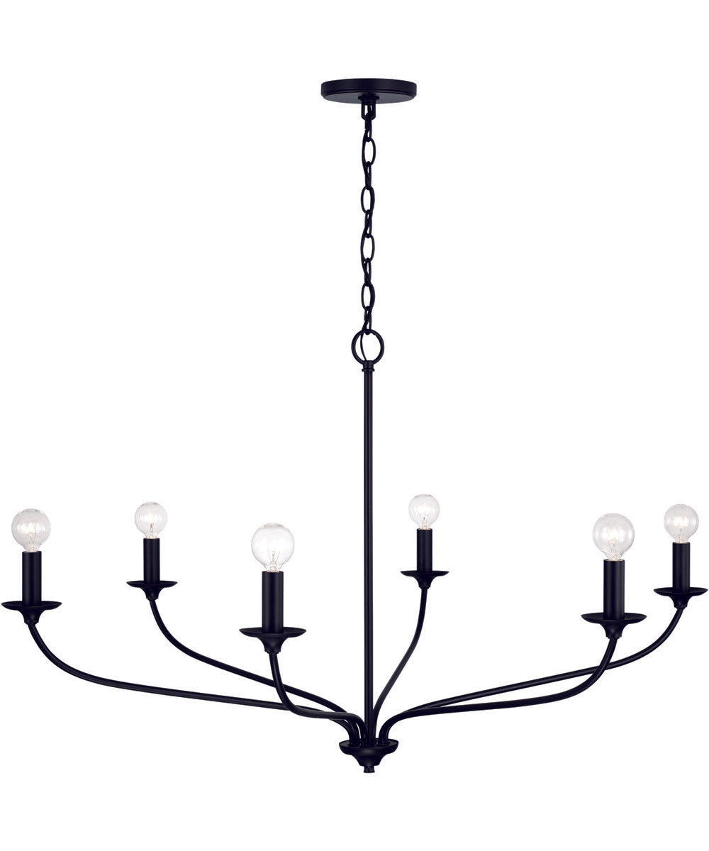 Dolan 6-Light Chandelier Matte Black