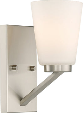 5"W Nome 1-Light Vanity & Wall Brushed Nickel