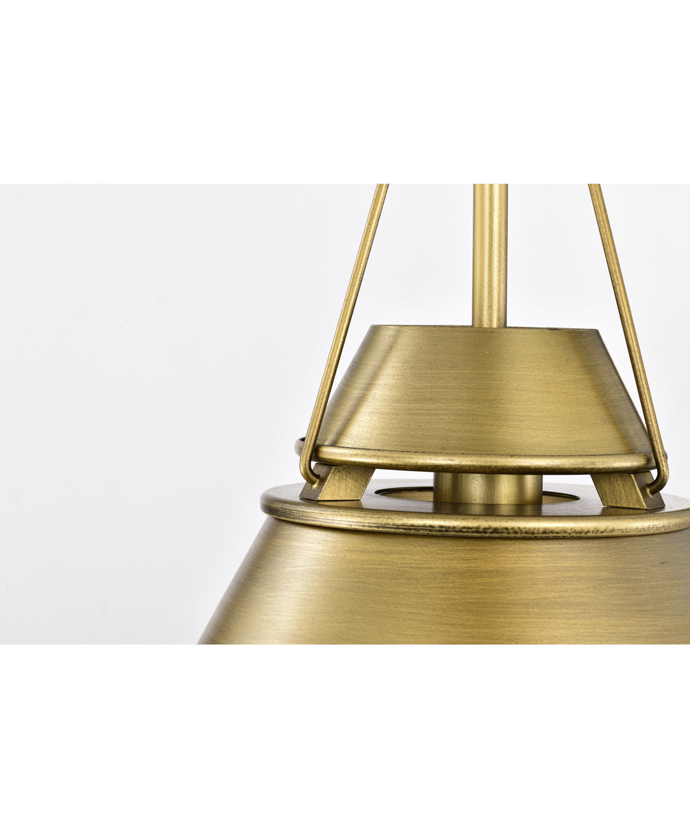 Adina 1-Light Pendant Natural Brass