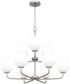 Nielson 9-light Chandelier Brushed Nickel