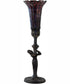 15" High Stained Glass Pond Lily Nouveau Lady Accent Lamp