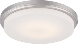 13"W Dale 1-Light LED Close-to-Ceiling Brushed Nickel