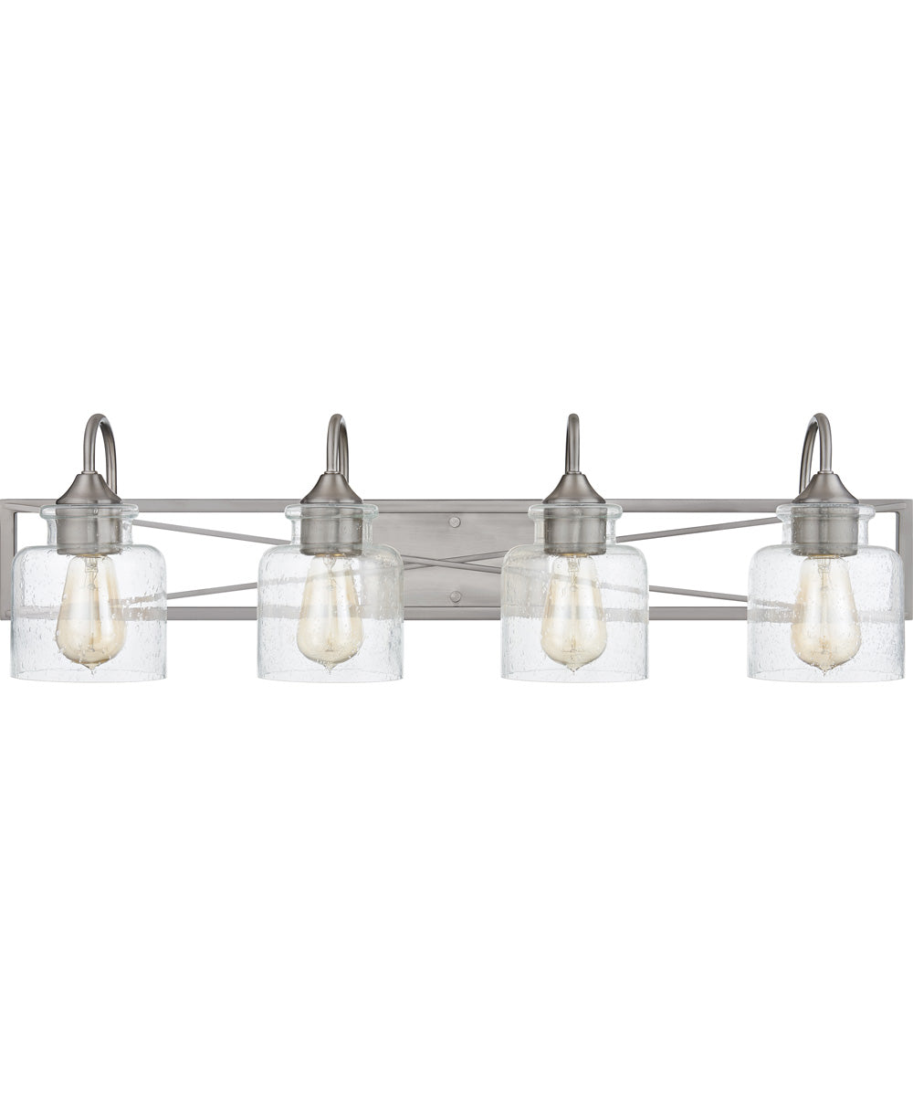 Bartley Extra Large 4-light Bath Light Brushed Nickel
