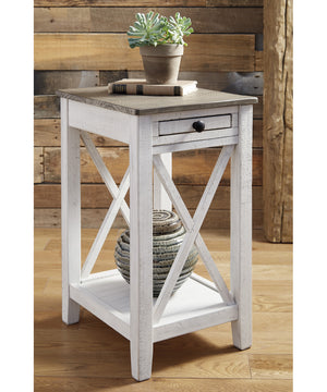 Adalane Accent Table White/Gray