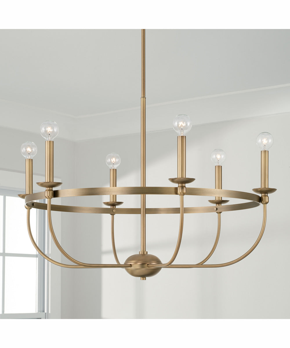 Rylann 6-Light Chandelier Aged Brass