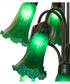 63" High Green Tiffany Pond Lily 12 Light Floor Lamp
