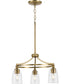 Parkhurst 3-Light New Traditional Clear Glass Chandelier Light Brushed Bronze