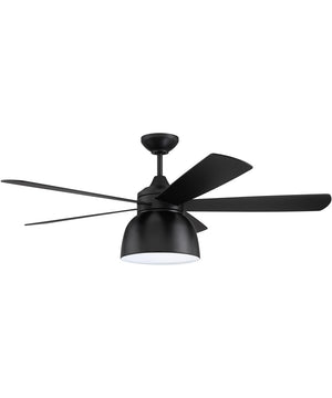 52" Ventura 1-Light LED Indoor/Outdoor Ceiling Fan (Blades Included) Flat Black
