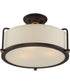 Calvary Large 3-light Semi Flush Mount Western Bronze