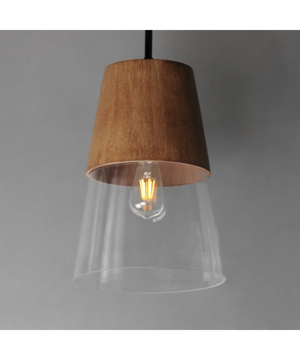 Carpenter 10 inch Mini Pendant Walnut / Black