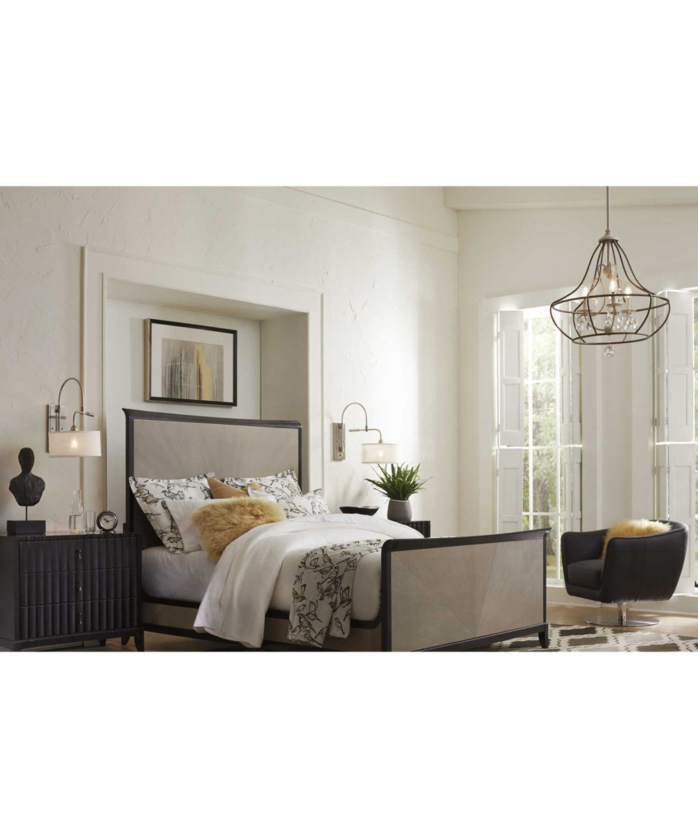 Kempsey 1-Light Swing Arm Wall Bracket Brushed Nickel