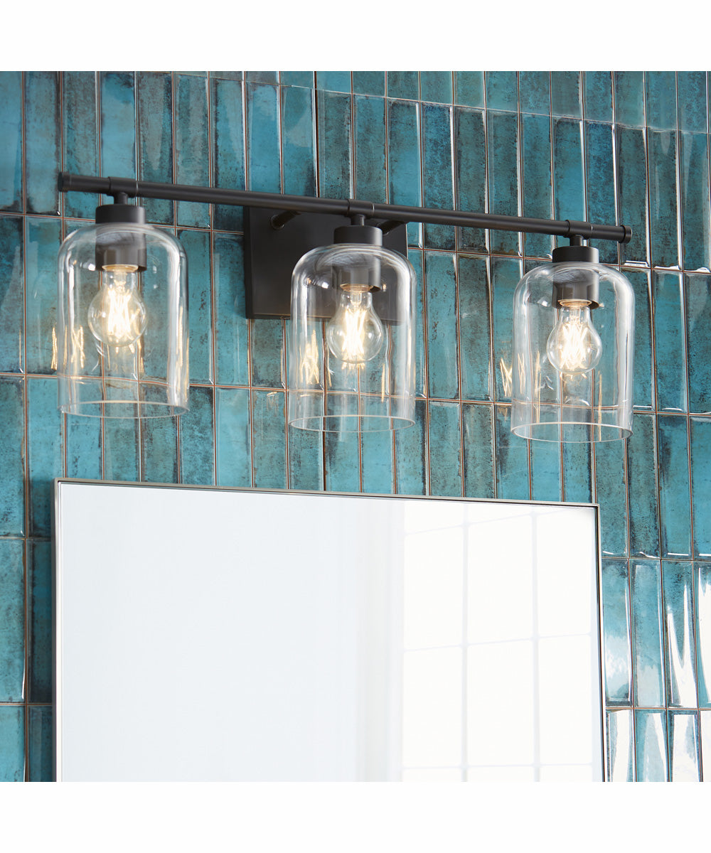 Tribute 3-light Bath Vanity Light Matte Black