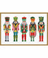Framed Holiday Nutcrackers I by Farida Zaman Canvas Wall Art Print (33  W x 23  H), Sylvie Gold Frame