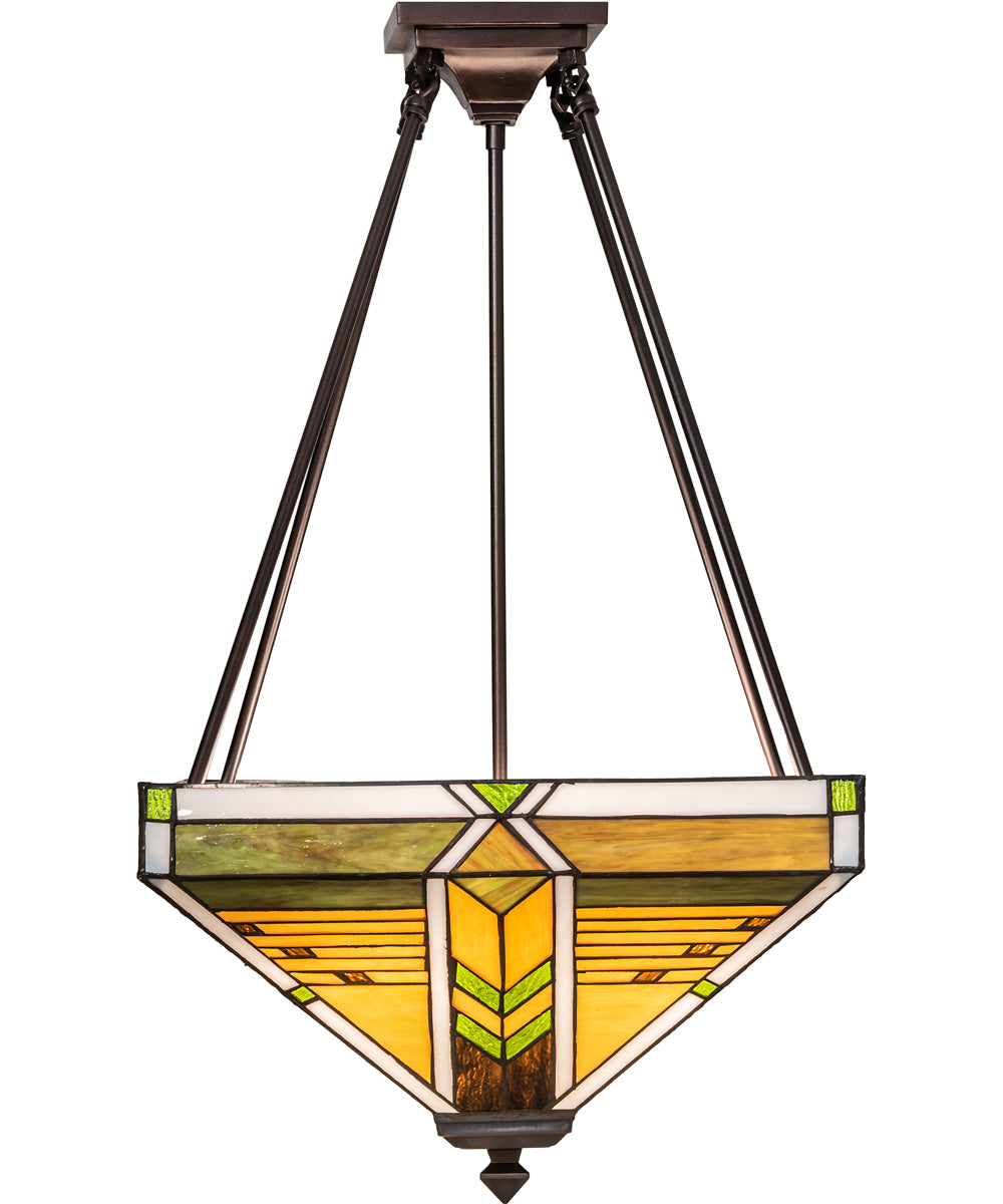 17" Square Abilene Semi-Flushmount